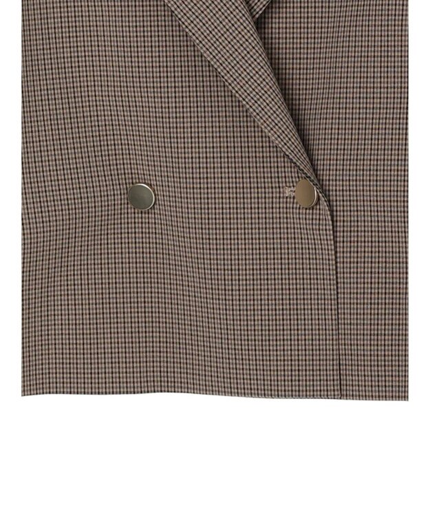 earth music&ecology ショートテーラードジャケット Check