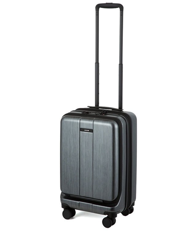 ACE BAGS & LUGGAGE ACE フォールズ スーツケース ２~３泊目安 フロントポケット・キャスターストッパー機能付き 06905 エース ガンメタリックヘアライン