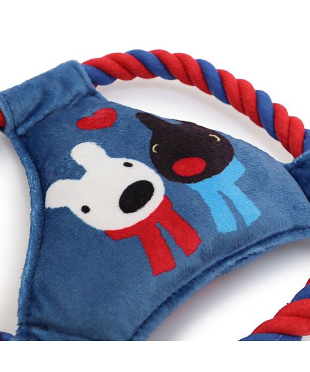 PET PARADISE リサとガスパール  ロープフリスビー トイ ネイビー×レッド