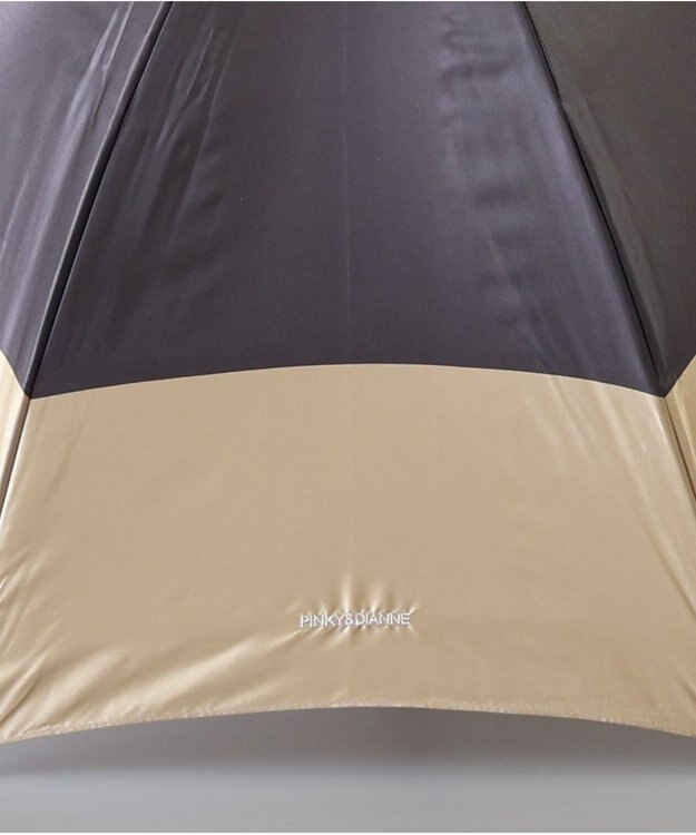 AURORA PINKY & DIANNE（ピンキー＆ダイアン） バイカラー耐風雨傘（長傘） ブラック