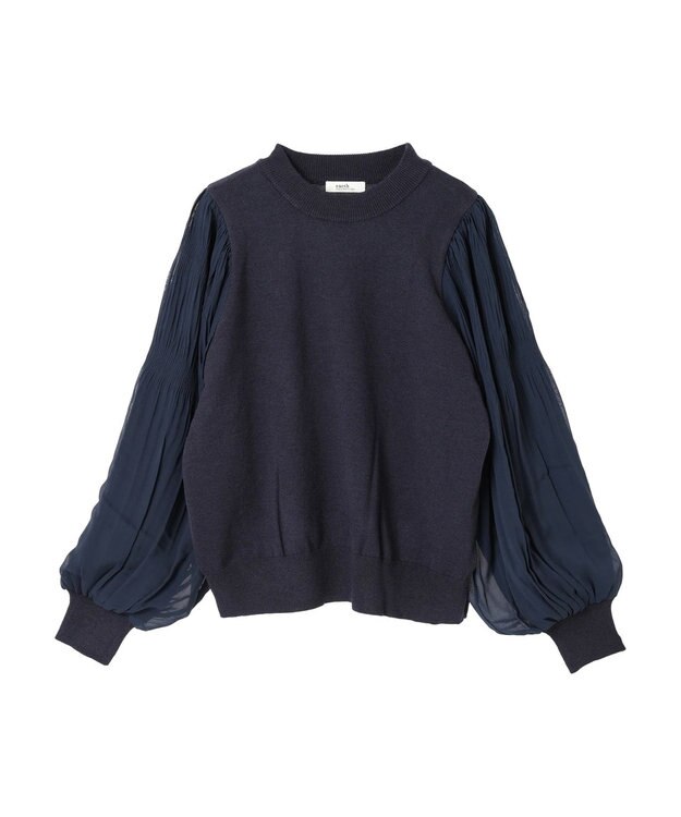 earth music&ecology マジョリカニットプルオーバー Navy
