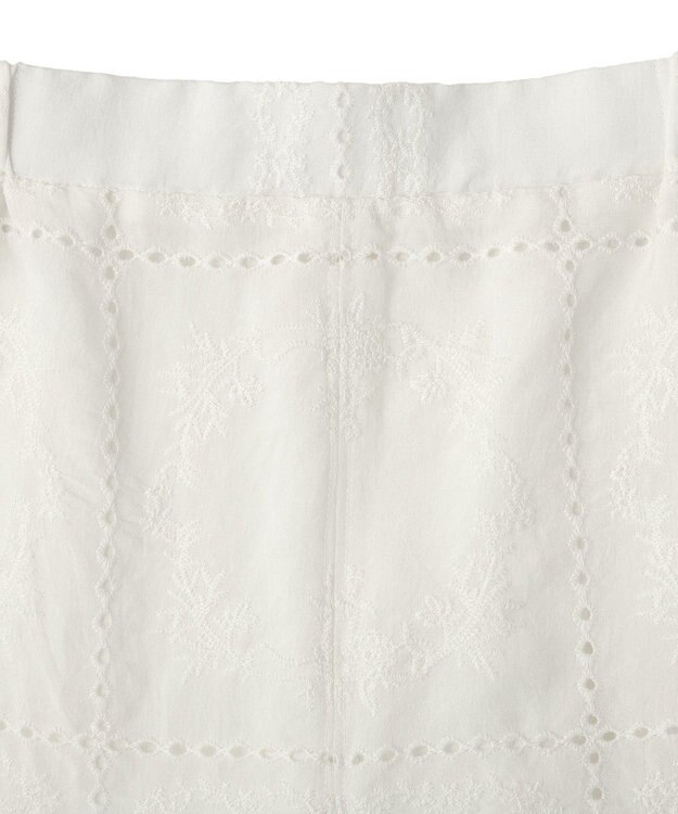 Green Parks 刺繍レースワイドパンツ White
