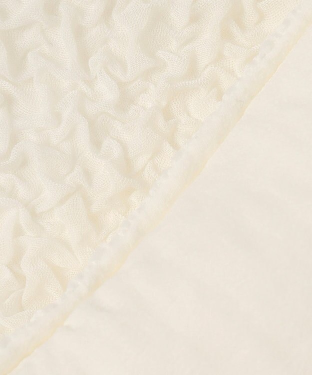 組曲 L シャーリングシフォン シアーペプラム ブラウス アイボリー系