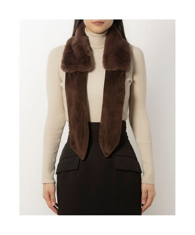 UNBILLION カシュネ cache nez / フェイクファーティペット ブラウン