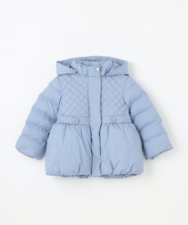 組曲 KIDS 【110-140cm】キルティング 中綿コート マローブルー系