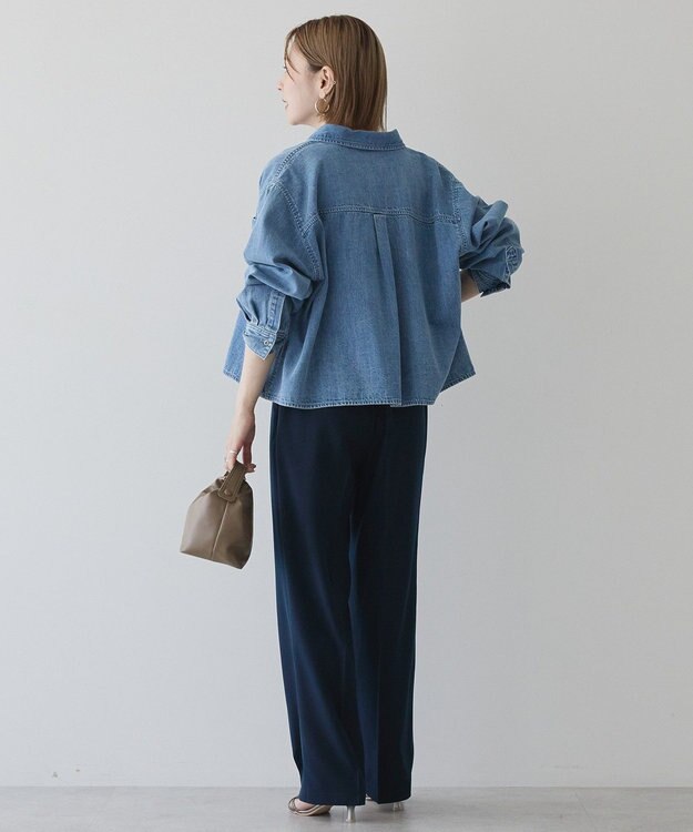 AMERICAN HOLIC Ｗポケットデニムショートシャツ Indigo