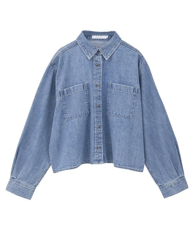 AMERICAN HOLIC Ｗポケットデニムショートシャツ Indigo