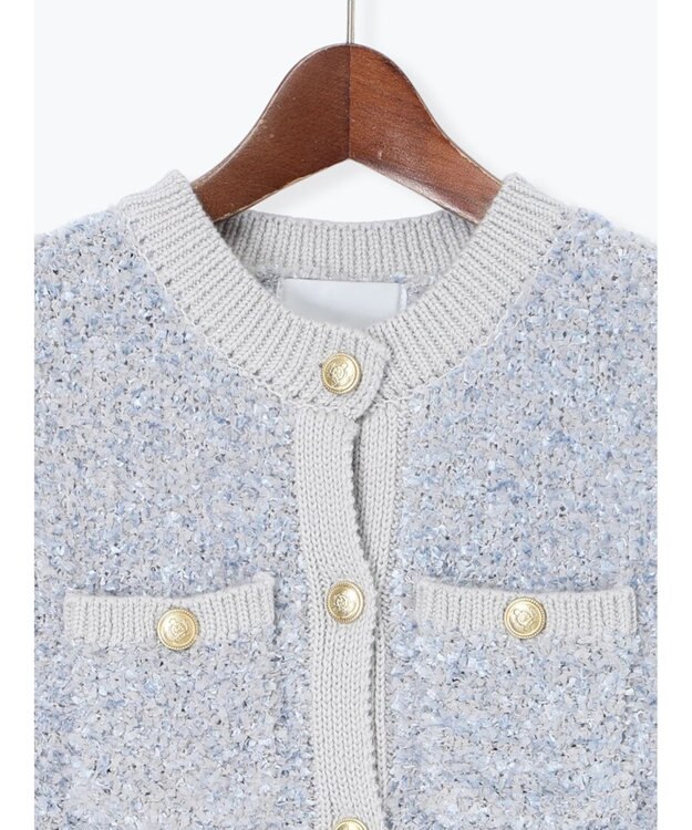 Te chichi ツイードニットベスト グレー