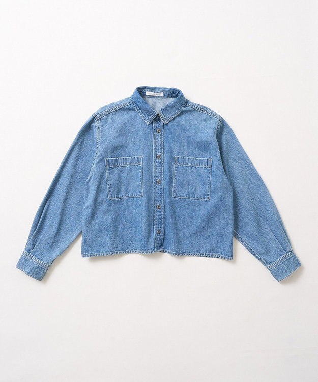 AMERICAN HOLIC Ｗポケットデニムショートシャツ Indigo