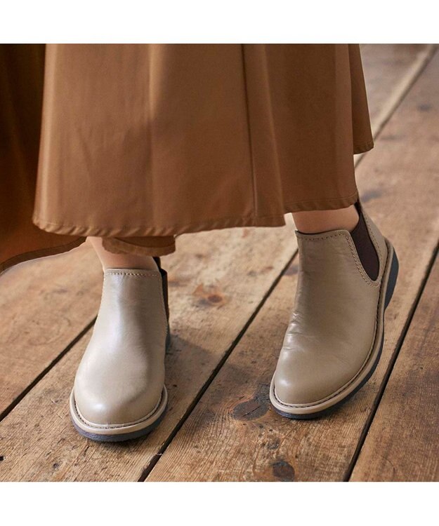 ing <ing>【サスティナブル】【2WAY】【3E】サイドゴアブーツ ライトオークカタオシ