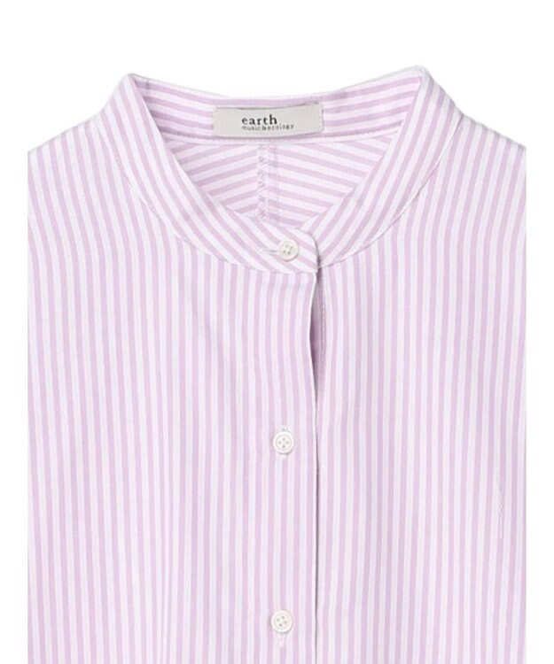earth music&ecology ドルマンストライプシャツ Stripe Pink