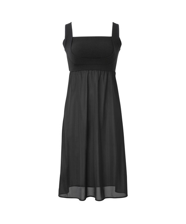 BRADELIS New York 【BRADELIS NewYork peace】綿混楽々dailyバストスリップ25  ノンワイヤー 補正下着 カップ付き ブラキャミ ブラトップ ブラック