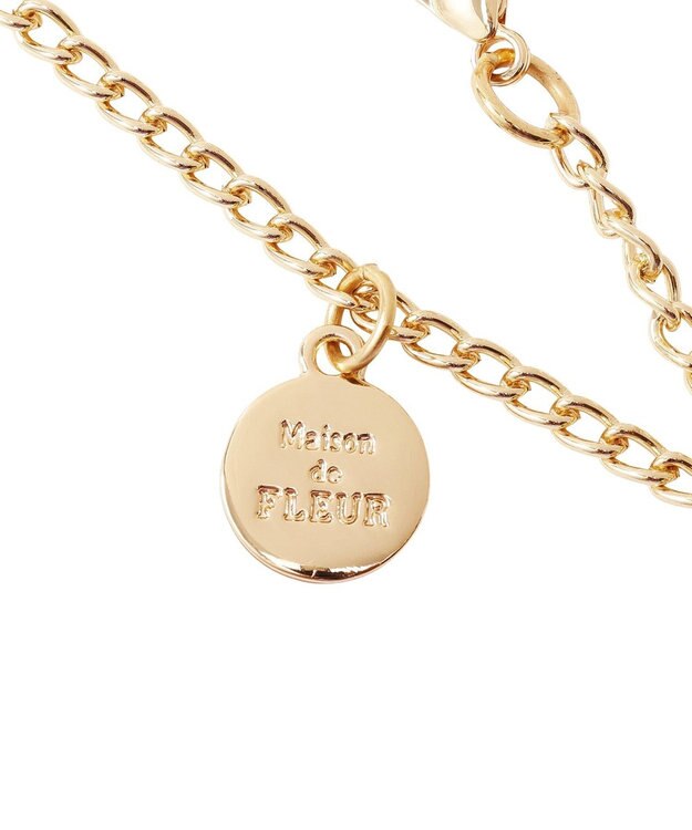 Maison de FLEUR リボンビジューパスケース Light Pink