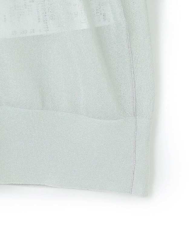 ICB L 【洗える】ドライシアーカーディガン アッシュブルー系