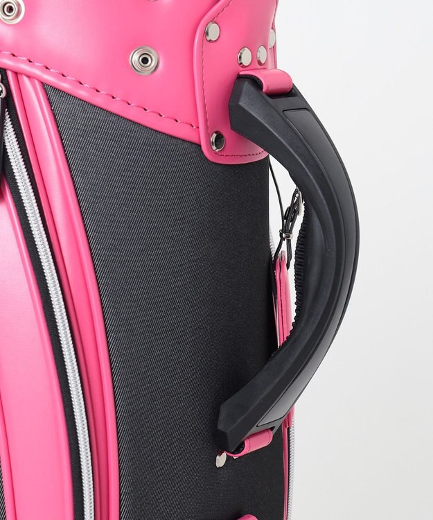 23区GOLF 【WOMEN】合皮×デニム調キャディバッグ 他と被らない 大人ピンクが初登場 ブラック系