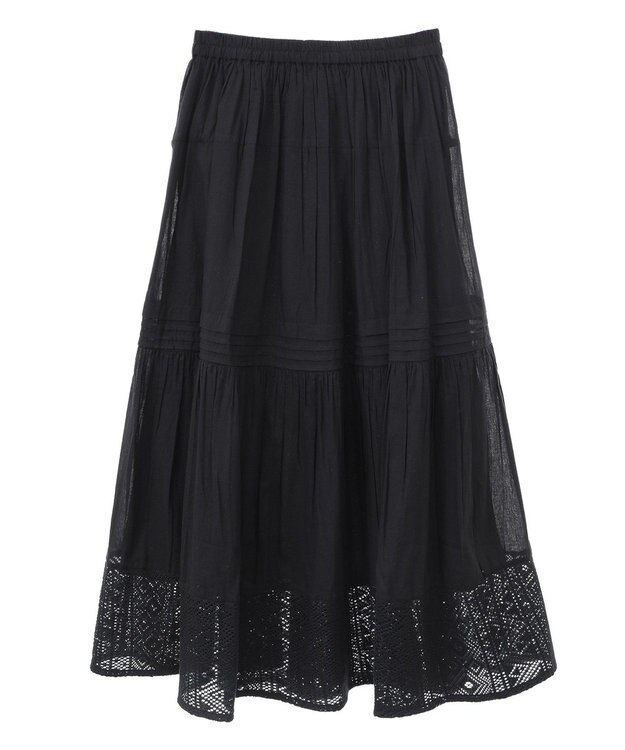 Green Parks Ｉ　裾レースティアードスカート White