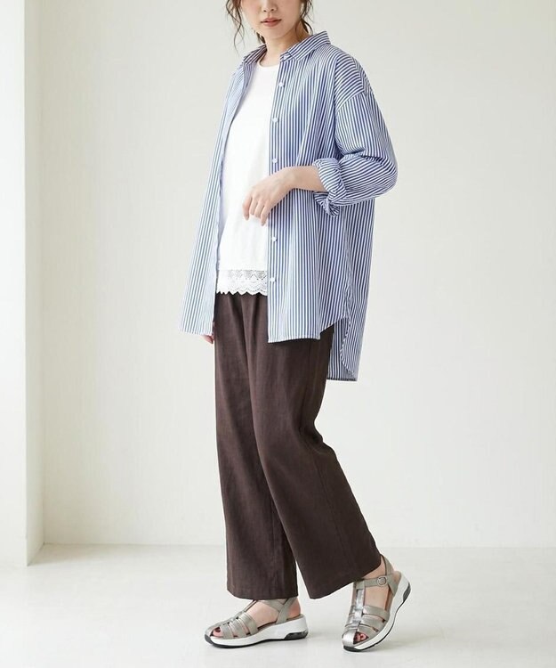 Pointer 日本製 本革グルカスポーツサンダル グレーメタリック