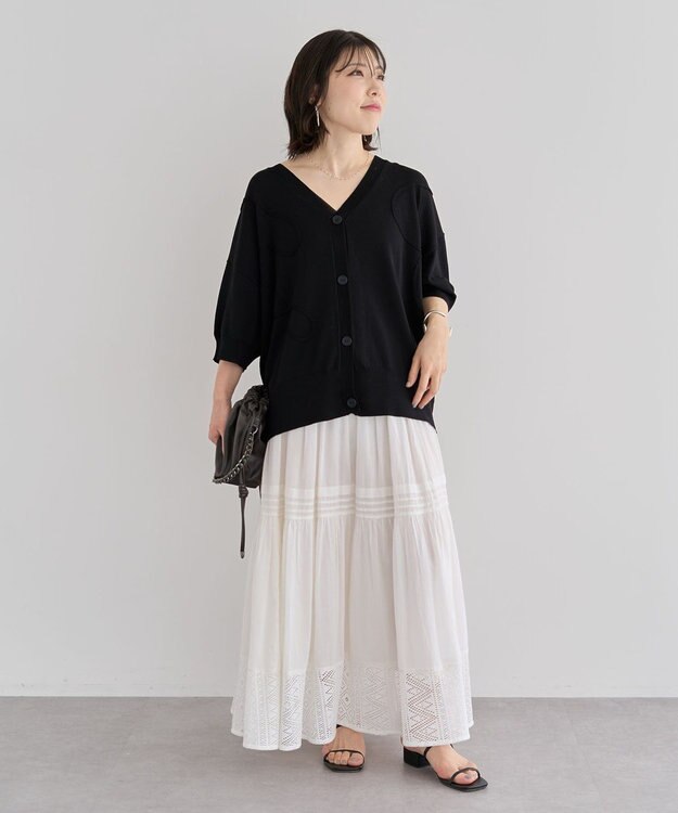 Green Parks Ｉ　裾レースティアードスカート White