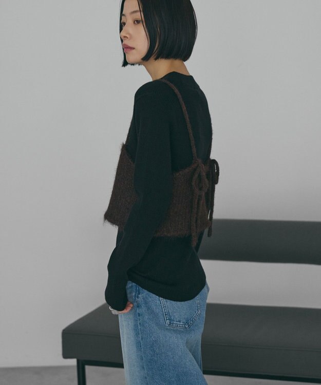 AMERICAN HOLIC ニットビスチェ Brown