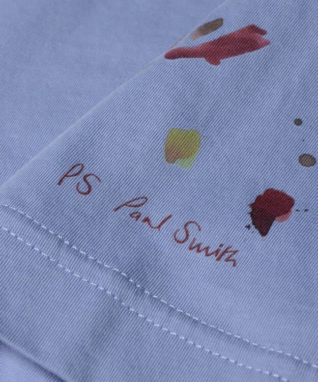 Paul Smith Mark Making プリント 半袖Tシャツ グレイッシュブルー