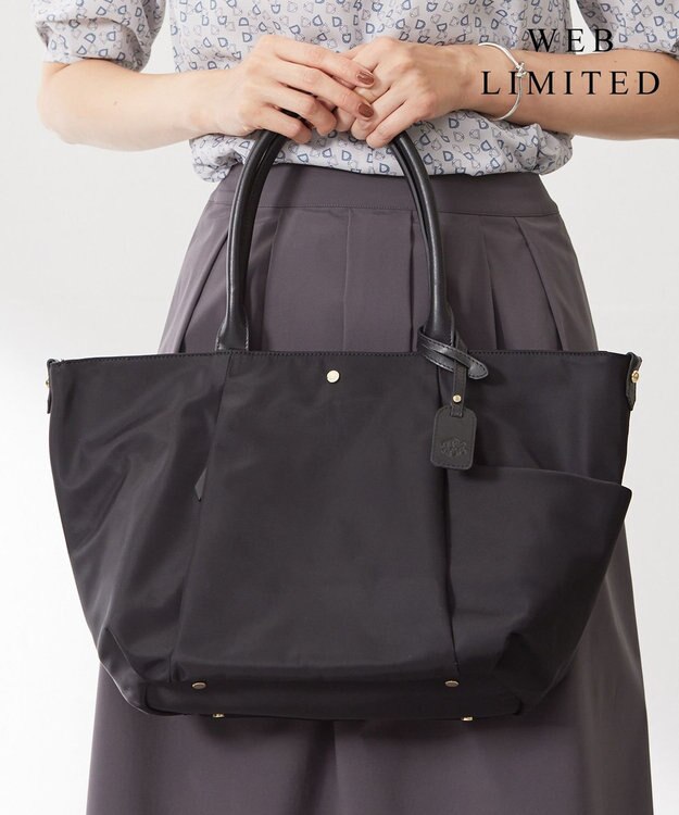 ブラックナイロントートバッグ WEB限定カラーあり・A4サイズ収納可】 ナイロン トート バッグ