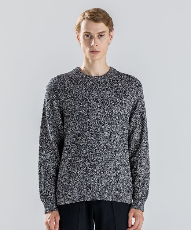 JOSEPH HOMME 【新素材】ペーパーウールミックス　クルーネックニット ライトグレー系