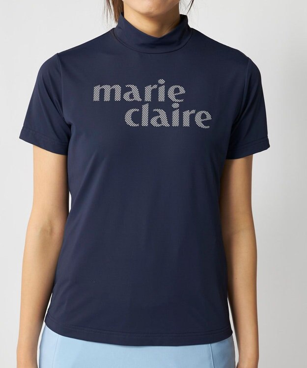 FILA GOLF／marie claire 【marie claire SPORT】 半袖モックネックシャツ ネイビー