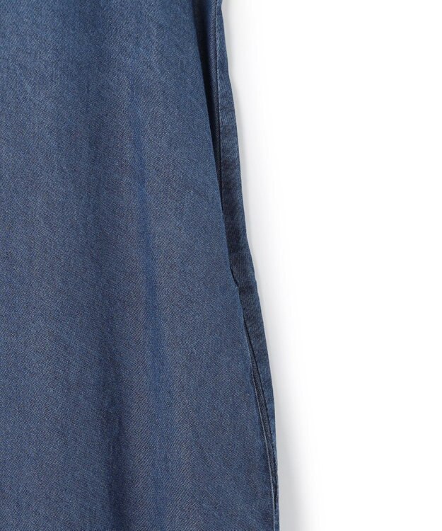 ICB L ナチュラルソフトデニム ノースリーブワンピース バイオデニム