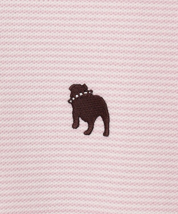 J.PRESS MEN 【大人気】アメリカンコットン鹿の子ボーダー バックブルポロシャツ ライラック系1