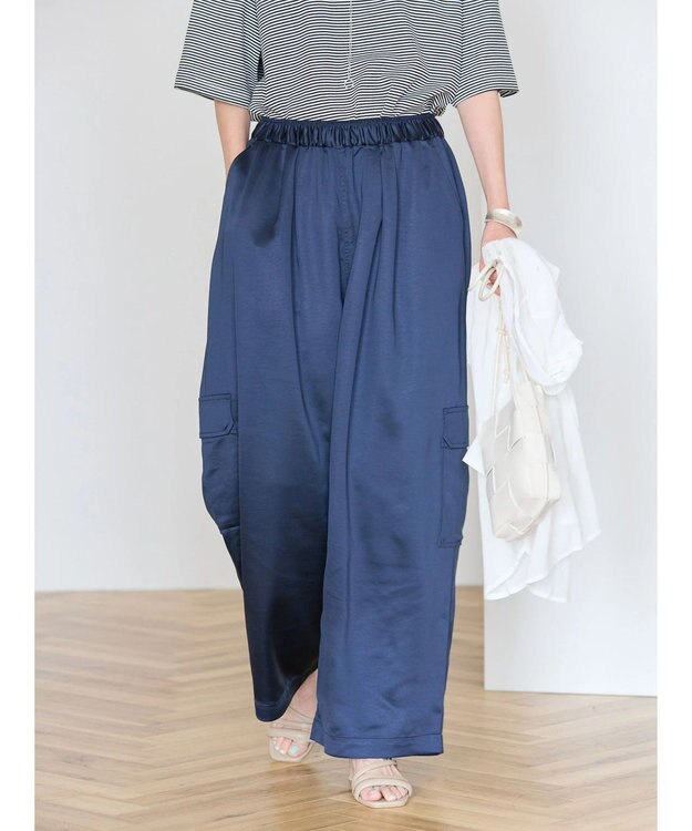 AMERICAN HOLIC サテンベイカーパンツ Navy