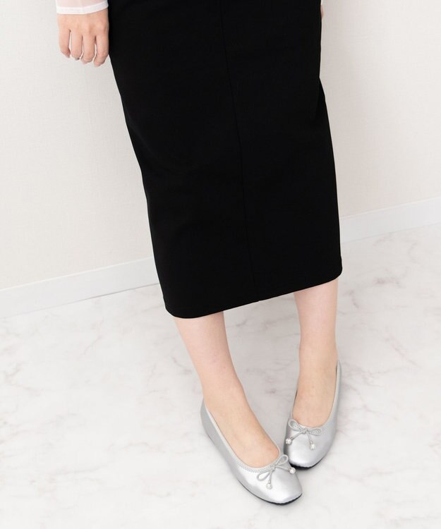 Bridget Birkin ＜3E＞【Bridget Birkin Walk】インヒールリボンパンプス シルバー