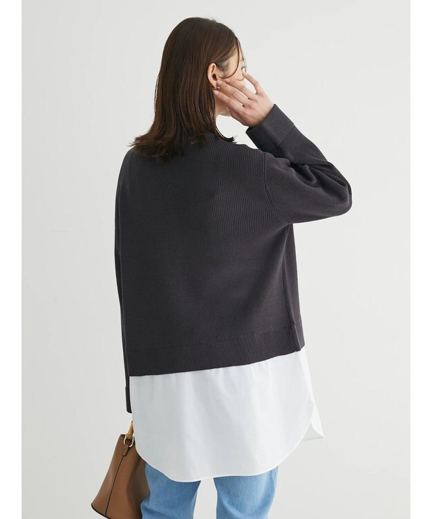 Green Parks ニットドッキングチュニック Charcoal Gray