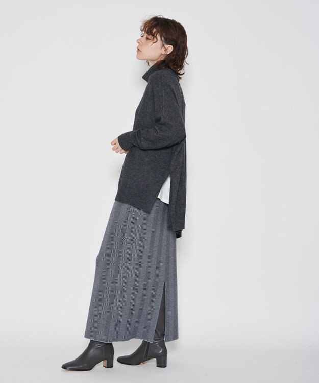 J.PRESS YORK STREET 【WOMEN】ヘリンボーンタイトスカート グレー系3