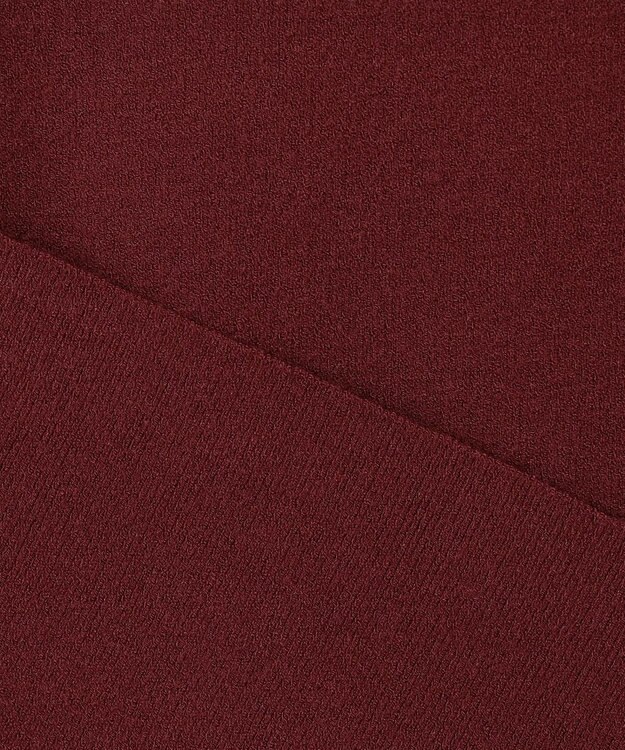 自由区 L レーヨンストレッチブラウスライク ニット ボルドー