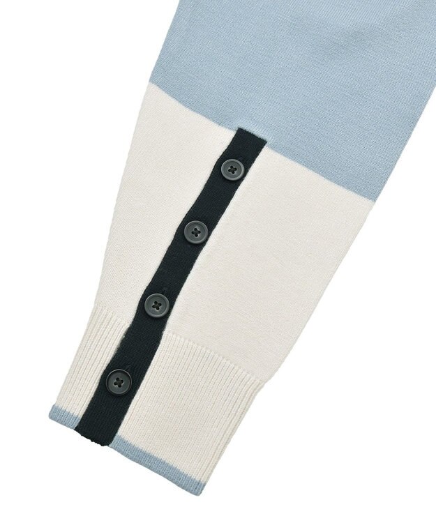 YECCA VECCA 釦デザイン配色ニット Border