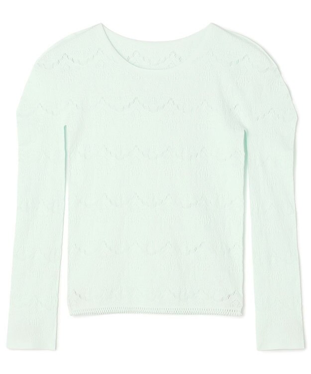 Chacott ノーソーイングクルーネックトップ アクアグリーン