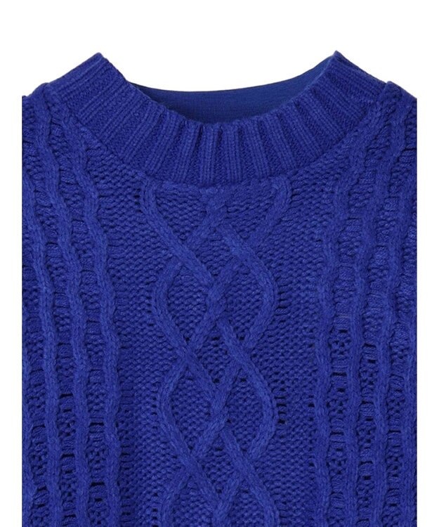 CRAFT STANDARD BOUTIQUE ケーブルニットドッキングスウェット Blue