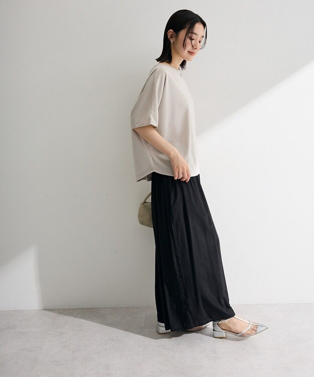 Green Parks マルチ機能バックデザインブラウス Gray Beige