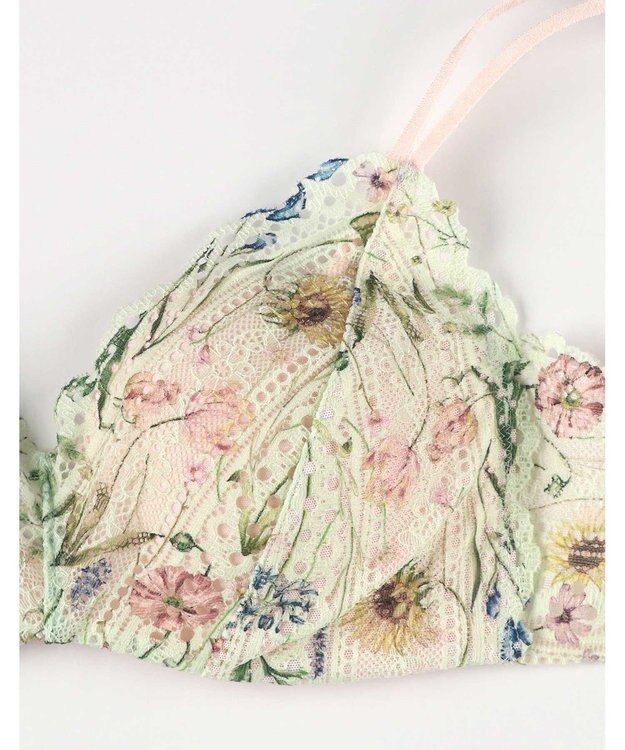 une nana cool 【リニューアル】364ブラ レース MADE WITH LIBERTY FABRIC クリアグリーン