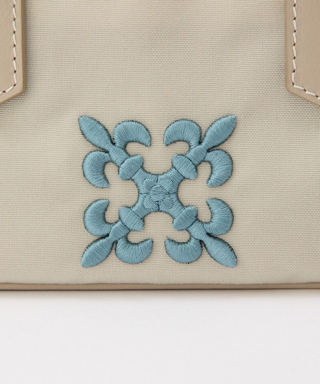 russet 《モノグラム刺繍》コーデュラナイロン2WAYミニショルダーバッグ（CE-1778） L.Greige