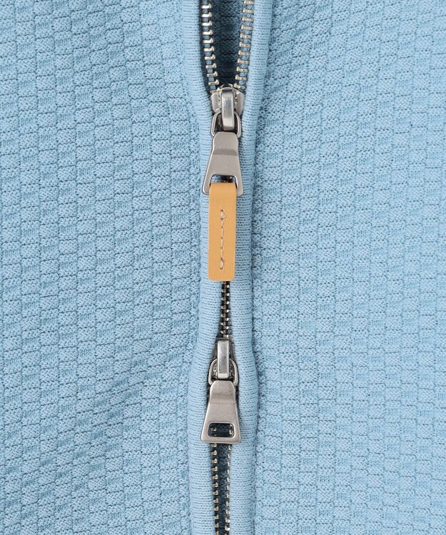 J.PRESS MEN ハイツイストリンクス  フルジップニットカーディガン サックスブルー系