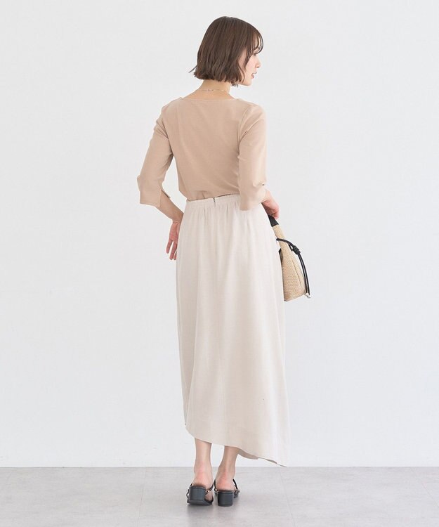 earth music&ecology レースレイヤードドレーププルオーバー Mocha