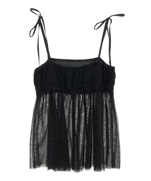 AMERICAN HOLIC チュールボリュームキャミ Black