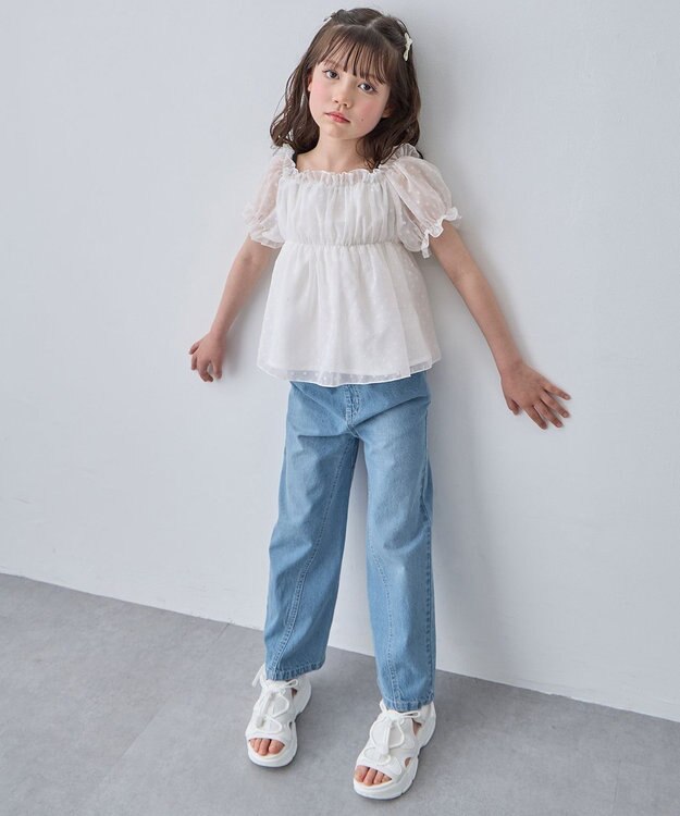 ANY KIDS 【一部店舗/WEB先行販売アイテム】2WAY シアードビーブラウス ホワイト