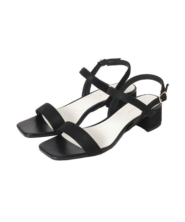 YECCA VECCA バーストラップサンダル Black