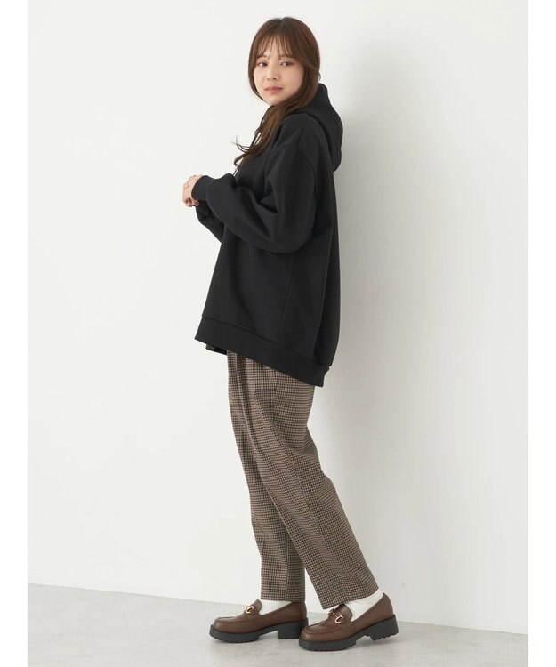 earth music&ecology 裏起毛パーカー Black