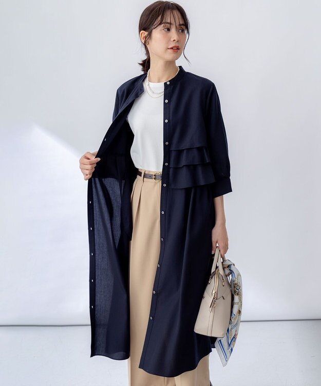 組曲 リヨセルシャーティング ワンピース ネイビー系