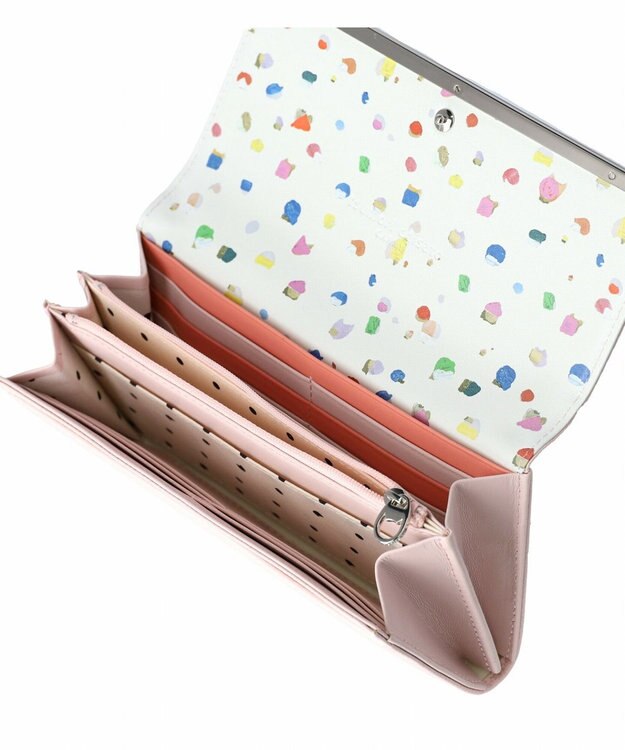 tsumori chisato CARRY クロスエンボス 長財布 ピンク