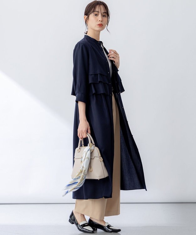 組曲 リヨセルシャーティング ワンピース ネイビー系