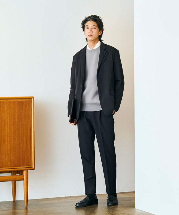 UNFILO MENS スマート テーパードパンツ [24年秋冬商品] ブラック